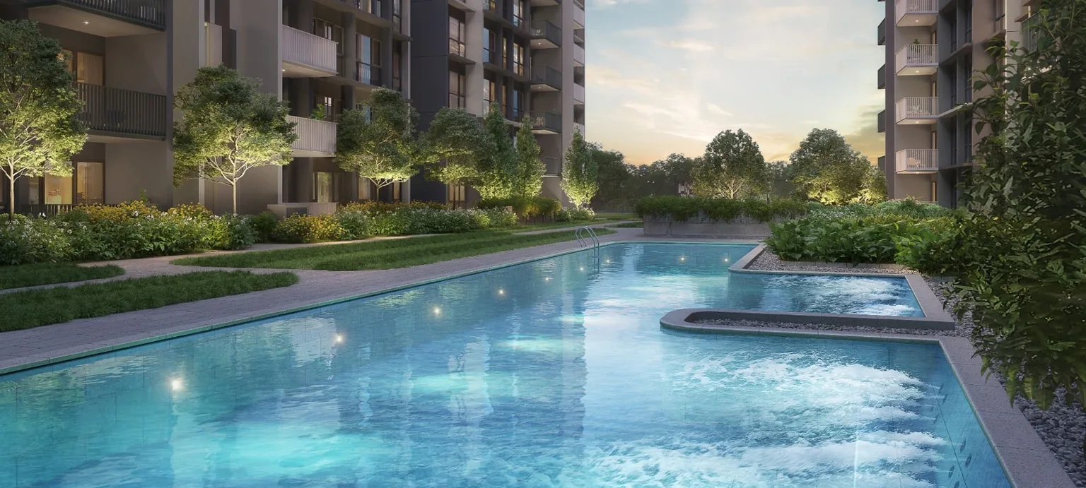 Wynwood Grand EC swimming pool and landscaped deck artist’s impression