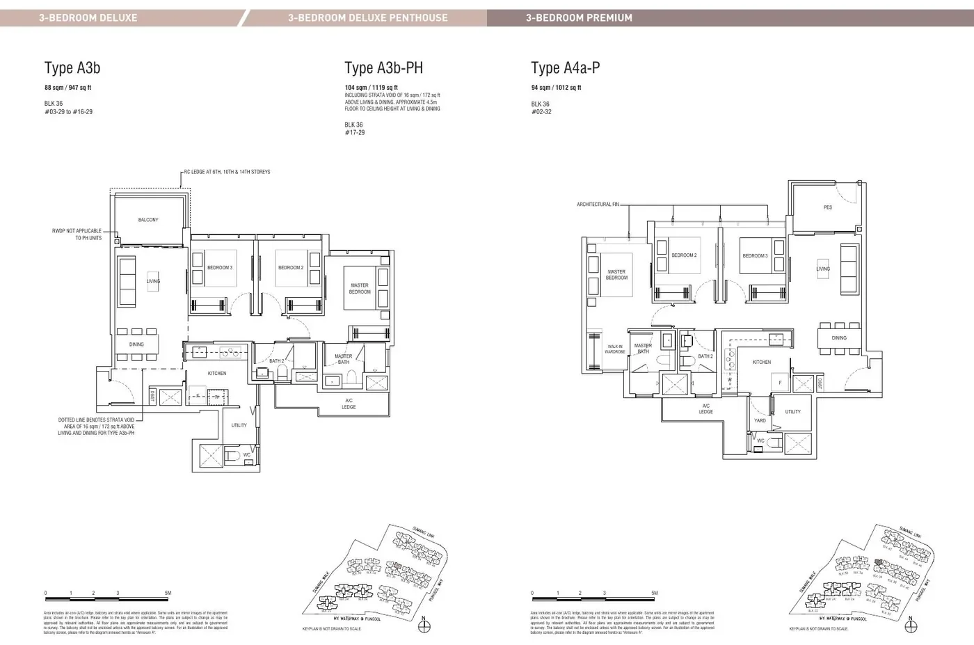 Piermont Grand EC 3-bedroom deluxe reference floor plan with yard and utility — illustrative of CDL EC layouts, not a Wynwood Grand plan