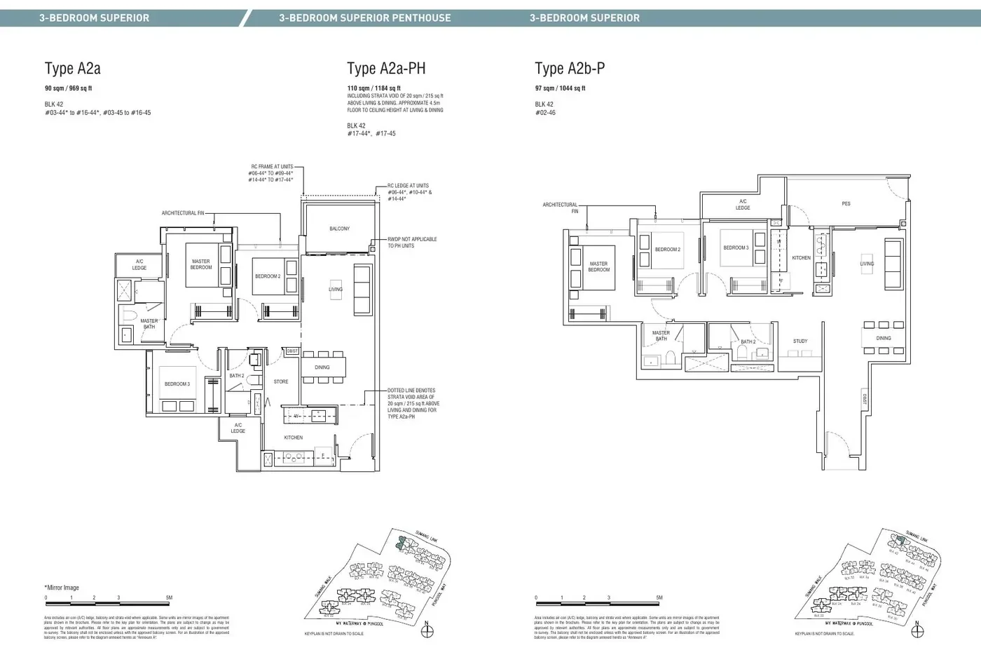 Piermont Grand EC 3-bedroom superior reference floor plan with study — illustrative of CDL EC layouts, not a Wynwood Grand plan