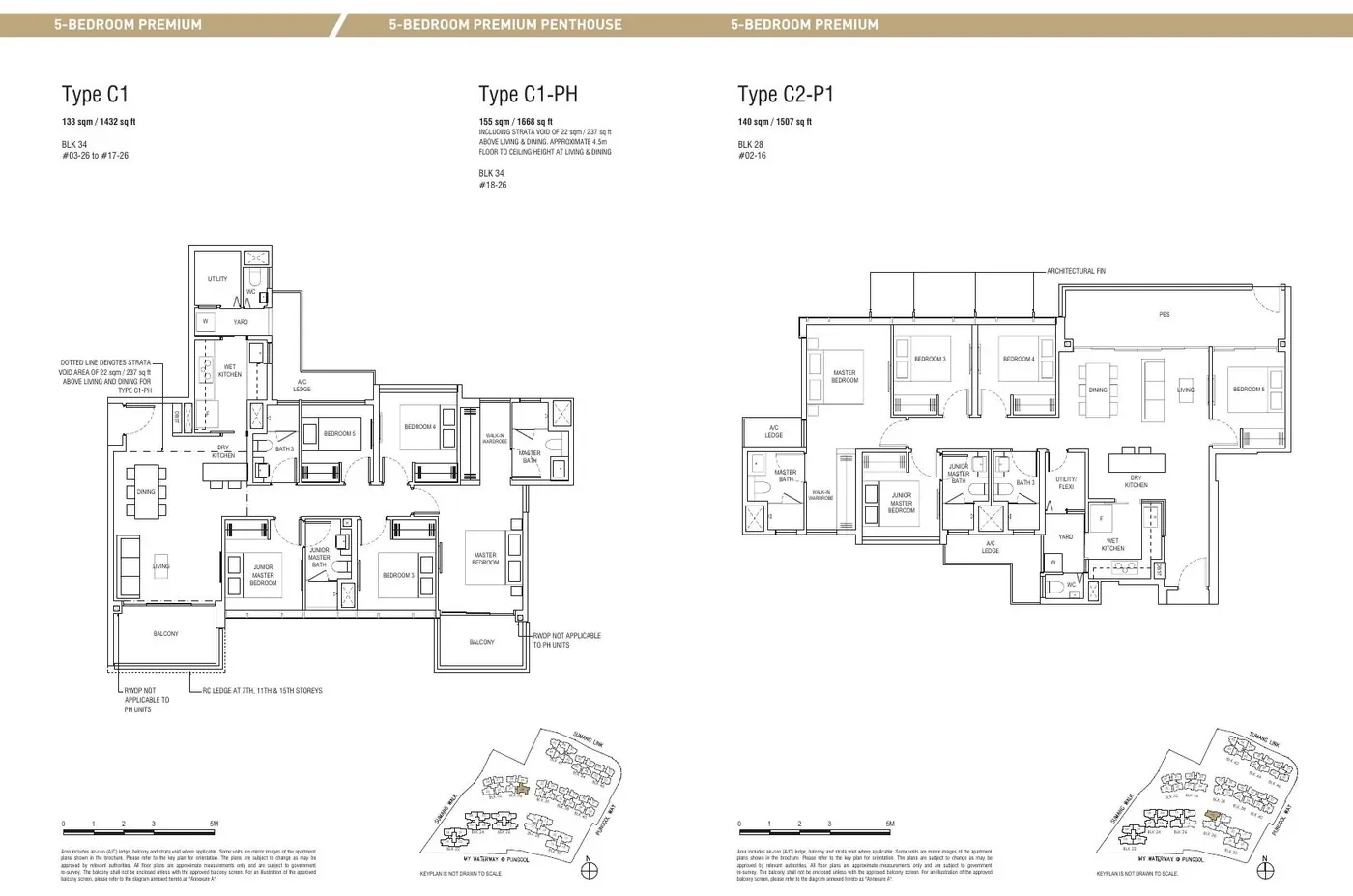 Piermont Grand EC 5-bedroom premium reference floor plan with junior master suite — illustrative of CDL EC layouts, not a Wynwood Grand plan