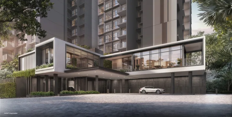 Wynwood Grand EC residential tower and arrival court artist’s impression